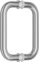 Ranbo Brushed Nickel 6" （CTC） Tubular Back-to-Back Shower Door Handle，Heavy-Duty 1.0mm Thick 304 Stainless Steel, for 1/4"- 1/2" Thick Glass and 1-3/8" - 2-1/6" Thick Wooden or Metal Doors