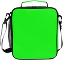 Kigai Plain Neon Green Solid Color School Lunchbox for Boys Girls,Insulated Lunch Tote Bag with Adjustable Strap,Leakproof Lunch Cooler for Work Office