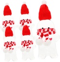 5sets Christmas Gingerbread Jar Creative Storage Containers Santa Hat Scarf for and Favors for Cookies Chocolates and