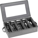 Flatware Utensil Storage Case, Silverware Storage Box Chest with Adjustable Dividers, Cutlery Storage Holder with Zipper Lid for Organizing Cutlery, Flatware, Knives, Large Capacity Gray