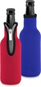 kwmobile Set of 2 Neoprene Bottle Coolers Sleeves for 330ml Bottle - Keep Beer, Soda, Soft Drinks Cool - Blue/Red