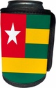 Can Cooler Bottle Wrap - Flag of Togo - green and yellow stripes red square with white star - Togolese Republic West Africa Flags