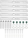 PATIKIL 4" Ceiling Light Plate Kit, 5 Pack Light Crossbar Mounting Bracket Universal Lamp Fixture Hardware Set for Chandelier Wall Light, Silver
