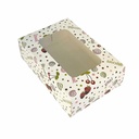 National Imports Bakery Sweet Treat Gift Boxes with Clear Display Window That Holds 6 Mini Cupcakes, Ideal for Pastries Cookies, Donuts, Mini Muffins, Packaging Box with Cute Prints, Set of 2