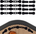 4 Sets Air Fryer Magnets for Parchment Paper Liners, Silicone Buckles Magnetic Clips Heat-Resistant Airfryer Holder Accessories for Iron Baskets Secure Hold Prevent Burning & Uneven Cooking (Black)