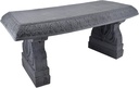 Arcadia Garden Products BE02 Fiberclay Garden, Outdoor Bench, Patio Seating for Front Porch Park Outside Furniture Decor, Gray