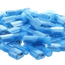 AIRIC UL Listed Blue Female Spade Connector 16-14 AWG, 100 Pcs Nylon Electrical Crimps Terminal Connectors for Speaker Auto Stereo Wiring Connect Quick Disconnect Crimp Terminals for 16,14 Gauge Wire