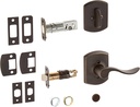 Schlage Lock Company F59ACC716GRWRH Accent Right Handed Lever Single Cylinder Interior Pack w, Aged Bronze