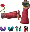 Gardening Gloves for Women/Men,Cow Leather Garden Gloves Thorn Proof
