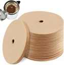 Percolator Coffee Filters 300 Count, 3.75 Inch Natural Unbleached Round Coffee Filter for Percolators Coffee Pot, Disposable Disc Coffee Filters for Camping, Home, Office