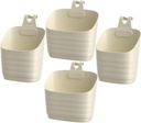 CHILDWEET 4pcs Lightweight Wall Hanging Baskets Rustic Decor Stackable Storage Bins Fruit Vegetable Organizer Kitchen Bathroom Decor