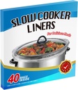 40×Slow Cooker Liners, Large pot Liner Disposable Cooking Bags, Fit 3QT to 8QT for Slow Cooker, pot, Suitable for Oval & Round Pots 13"x 21" /Bag