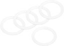 MECCANIXITY Gasket Seal Coffee Maker White Silicone Ring Replacement 38x50x2.2mm for 1-Cup Aluminium Coffee Pot, Pack of 5