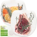 Elkanah Quart Reusable Sous Vide Bags Silicone Sous Vide Reusable Bags|100% Platinum Food Grade Silicone|Medium 35 Fl Oz|Clear-Set of 2