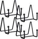 Vaguelly 4-Piece Plate Display Stand Set Metal Plate Holders for Dishes Photos and Books for Home Décor