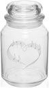 26 oz Glass Candy Jar Gift Heart Love Music Notes