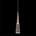 JoollySun Modern Crystal Pendant Light: Brushed Nickel Mini Hanging Light for Kitchen Island Bathroom