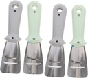 4pcs Refrigerator Ice Scrapers Ergonomic Stainless Steel Kitchen Tools for Efficient Ice Removal Fridge Freezer and Kitchen Essential Gadget for Home and Commercial Use