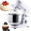 Stand Mixer, Portable Food Mixer Dough Blender, 6 L Electric Cake Cream Mixer with Egg Whisk,Dough Hook,Flat Beater, for Home/Commercial Use