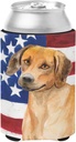 Caroline's Treasures BB9676CC Rhodesian Ridgeback Patriotic Can or Bottle Hugger Cooler Washable Drink Sleeve Collapsible Beverage Insulated Holder, Can Hugger, Multicolor
