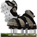Lawn Aerator Shoes with Spring Base, Heavy-Duty Spike Shoes for Lawn Care, Essential Gardening Tools and Aerator Lawn Tool for Efficient Lawn Care (Metal)