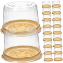 50Pcs Clear Plastic Cake Box Elegant Cake Carrier for Home Bakery and Party Use Lightweight and Compact Design for for Birthdays Weddings and Celebrations