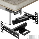 Heavy Duty Adjustable Headboard Brackets for Metal Bed Frame (2 Pack) Universal Headboard and Footboard Extension Kit for Twin Full King Queen Bed,Steel Mounting Hardware with Tools Included