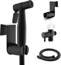 Handheld Toilet Bidet Sprayer for Toilet-Adjustable Water Pressure Control with Bidet Hose for Feminine Wash, Stainless Steel Brushed Nickel Cloth Diaper for Baby Wash (Matte Black, 1 Pack)