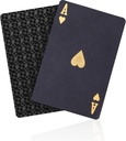 ACELION Waterproof Playing Cards, Plastic Playing Cards, Deck of Cards, Gift Poker (Black Diamond Cards)