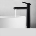 Basin Faucet Black Brass Faucet Hot and Cold Bathroom Sink Faucet Countertop Mounted Toilet White/Black Gold Vessel Faucet (Color : Black Tall)