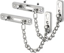 Alise Chain Door Guard Lock，Door Chain Locks with Safety Spring Anti-Theft Press Latch,Chain Locks for Inside Door and Extra Front Door Lock, Brushed Nickel(2 Pack)