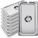WantJoin Steam Table Hotel Pan Lids 6 Pack Notched Cover for 1/1 Full Size Stainless Steel Metal Tray Sets Food Storage Container Restaurant Chafing Dishes Commercial Buffet Warmer Catering Supplies