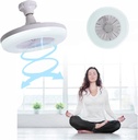 Ceiling Fan, Modern LED Flush Ceiling Fans，E27 Hidden Ceiling Fan，Best Ceiling Fans Lamp for Bedrooms, 30W White Light, Diameter 26CM Fan Lights (Power : 220V, Size : Without Base)