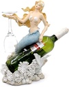Comfy Hour Under The Sea Collection 13" Mermaid Wine Rack Bottle Holder, Polyresin