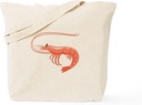 CafePress Prawn Shrimp Tote Bag Reusable Natural Beige Canvas Shopping Bag