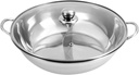 Hot Pot with Divider Stainless Steel Shabu Shabu Boiler for Induction Cooktop Gas Stove Suitable for Family Meals & Hot Pot Parties (11 inch)