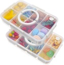 2 Pack Divided Snack Container with Lid & Handle, Dishwasher Safe 8 Compartment Snack Platters, Portable Snackle Box Container for Fruits, Candy, Nuts, Charcuterie, Picnic, Party & Travel