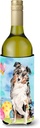 Caroline's Treasures BB9607LITERK Australian Shepherd Easter Wine Bottle Hugger Bottle Cooler Sleeve Hugger Machine Washable Collapsible Insulator Beverage Insulated Holder