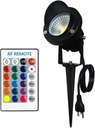 Color LED Outdoor Landscape Spotlight Remote 10W RGB Waterproof Spot Light for Yard Tree Garden Halloween Christmas Lighting, 120V