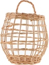 2pcs Woven Rattan Storage Basket Decorative Wall Hanging Basket for Garlic Egg Flowers Stylish and Kitchen Organizer Random