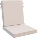AAAAAcessories Outdoor Seat Cushions for Chairs, Waterproof, Fade-Resistant Patio Furniture Replacement Cushions, 18" x 16.5" x 3" + 18" x 20" x 3", Khaki Beige