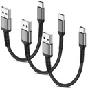 6 inch USB-C Charging Cable Short, 3 Pack Braided USB A to USB C Cord Fast Charging Type C Cable for Charging Station, Compatible with Samsung Galaxy S22 Ultra Note 20 A21 LG V30 V40 Pixel 6