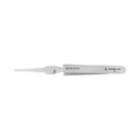 Excelta Reverse Action Tweezers, Stainless Steel, 4.75" Straight Tapered Flat Point, Anti-Magnetic with Fiber Grips, Basic