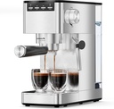 Kndko Espresso Machine, 20 Bar Espresso Coffee Maker with Steam Milk Frother, Compact Stainless Steel Coffee Machine with 40.5oz Removable Water Tank for Espresso, Latte, Cappuccino, Iced Coffee