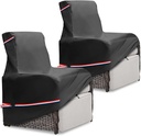 Outdoor Recliner Chair Covers 2 Pack,Patio Swivel Chair Covers,600D Heavy Duty Waterproof Patio Rocking Chairs Cover,Outdoor Furniture Covers for All Weather Protection.Black