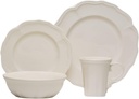 Red Vanilla FN900-16C Classic White Dinner Set with Coupe Bowl - 16 Piece