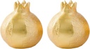 Pomegranate Gold Salt Pepper Shakers Set of 2 Cute Modern Decorative Kitchen Table Decor for Home Restaurants Decor Gifts for Housewarming Wedding Friends and Family Return Gifts (Pomegranate)