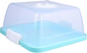 STOBAZA Portable Cake Carrier with Handle Thick Transparent Plastic Cake Box for Food Preservation Cupcake Organizer with Lid for Travel and Storage