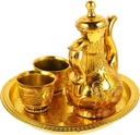 LUOZZY Buddhist Water Offering Cup Set Golden Buddhist Prayer Cups with Kettle Holy Buddhist Kettle and Communion Goblet for Buddha Prayer Supplies