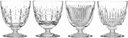Reed & Barton New Vintage Mixed Cuts 4Pc Cocktail Glass Set, 3.80 LB, Clear
